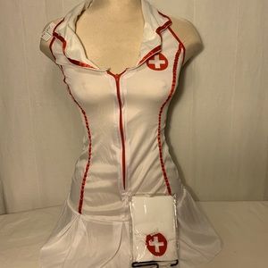 BNWT Nurse lingerie set w/stockings and wig (Halloween costume or replay)